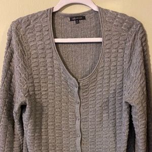 Anne Klein cardigan sweater, soft cotton wool blend